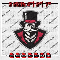 Austin Peay Logo Embroidery files, NCAA Embroidery Designs, Austin Peay Governors Machine Embroidery, NCAA Embroidery