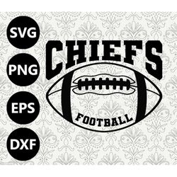 Chiefs Football Silhouette Team Clipart vector svg file for cutting with Cricut, Sublimation Png and Svg for Shirts, Vin