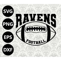 Ravens Football Silhouette Team Clipart vector svg file for cutting with Cricut, Sublimation Png and Svg for Shirts, Vin