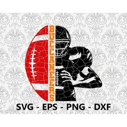 Buccaneers Distressed Half Hand svg, eps, png, dxf, pdf, layered file, Ready For Silhouette Cricut and Sublimation, Svg