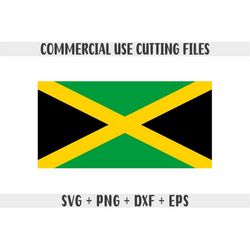 Jamaica flag SVG Original colors, Jamaica Flag Png, Commercial use for print on demand, Cut files for Cricut, Cut files