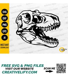 T-Rex Skull SVG | Tyrannosaurus Rex SVG | Dinosaur Head SVG | Dino Svg | Cricut Cutting Files Clipart Vector Digital Dow