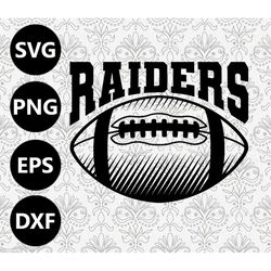Raiders Football Shading Silhouette Team Clipart vector svg file for cutting with Cricut, Sublimation Png and Svg for Sh