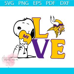 Snoopy Love Minnesota Vikings Svg, Sport Svg, Minnesota Vikings Svg, Minnesota Vikings Football Team Svg, Snoopy Svg, Mi
