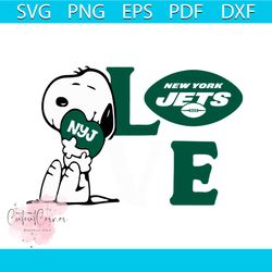 Snoopy Love New York Jets Svg, Sport Svg, New York Jets Svg, New York Jets Football Team Svg, Snoopy Svg, New York Jets