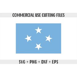Micronesia flag SVG Original colors, Micronesia Flag Png, Commercial use for print on demand, Cut files for Cricut, Cut