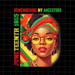 Remembering My Ancestors Juneteenth Png, Women Africa Juneteenth Day Png, Independence Day Png, Black History Month Png