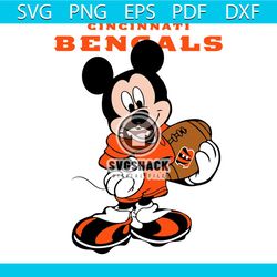 Cincinnati Bengals Mickey NFL Svg, Sport Svg, Cincinnati Bengals Svg, Bengals Svg, Bengals Mickey Svg, Bengals Fans Svg,