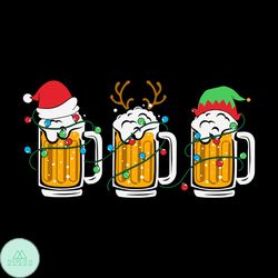 Christmas Beer Santa Reindeer Svg, Christmas Svg, Christmas Beer Svg