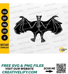Bat Skeleton SVG | Animal T-Shirt Decals Vinyl Graphics Stencil | Cricut Cut File Silhouette Printable Clipart Vector Di