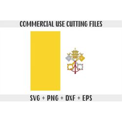 Vatican City flag SVG Original colors, Vatican City Flag Png Commercial use for print on demand Cut file for Cricut Cut