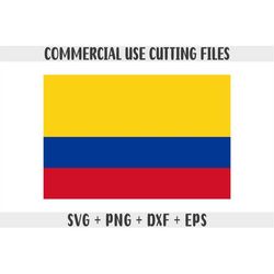 Colombia flag SVG Original colors, Colombia Flag Png, Commercial use for print on demand, Cut files for Cricut, Cut file
