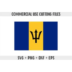 Barbados flag SVG Original colors, Barbados Flag Png, Commercial use for print on demand, Cut files for Cricut, Cut file