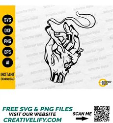 Cannabis Zombie Hand SVG | Smoking Weed Joint SVG | Marijuana SVG | 420 Pot Ganja Herb High | Cut File Clipart Vector Di