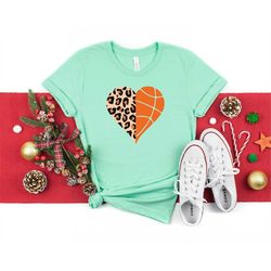 Basketball Lover Shirt, Basketball Mom Shirt, Leopard Cheetah, Womens men Shirt, gift for her him, Basketball Fan Shirt