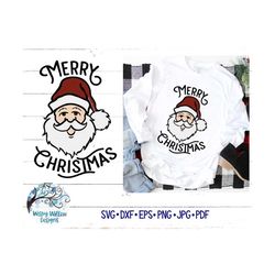 Merry Christmas Santa SVG, DXF, jpg, png, Christmas SVG, Santa Claus Svg, Retro Christmas, Vintage, Shirt Design, Santa