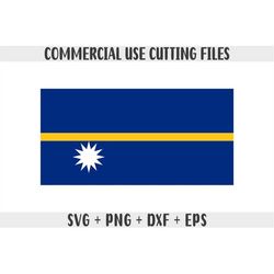Nauru flag SVG Original colors, Nauru Flag Png, Commercial use for print on demand, Cut files for Cricut, Cut files for