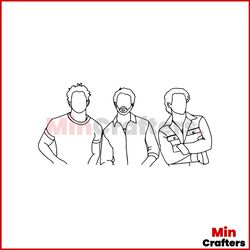 Jonas Brothers Band SVG Outline Drawing Jonas Brothers SVG