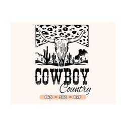 Cowboy Country png, Western cowboy png, Western png, Retro png, Desert png, Horse png, Leopard png, Sublimation Designs,