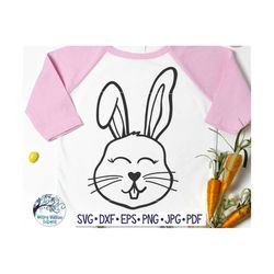 Easter Bunny SVG, Girl Easter Rabbit Svg, Easter Svg, Easter Rabbit for Girl, Rabbit Bunny Face, Easter Bunny Svg, Easte