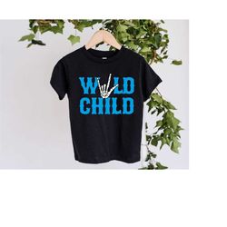 wild child skeleton shirt,cool kids baby clothes,kids baby infant toddler shirt,rock on toddler outfit,wild child birthd