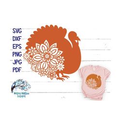 Turkey Floral SVG, Turkey SVG, DXF, Turkey with Flowers, png, Thanksgiving Svg, Fall Svg, Turkey Svg, Girl Turkey, Fall