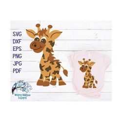 Giraffe SVG, Layered Giraffe Decal File Svg, Giraffe Sublimation, Giraffe Clipart, Giraffe Png, Baby Giraffe, Cartoon Gi