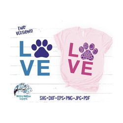 Love Paw Print SVG, Dog Paw Mandala SVG, Paw Print with Love Svg, Paw Print Svg, Paw Prints, Dog Love SVG Vinyl Decal Fi