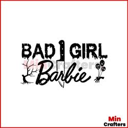 Vintage Halloween Bad Girl Barbie SVG Graphic Design File