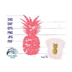 Distressed Pineapple SVG, DXF, png, jpg, Grunge Pineapple, Digital Download, Fruit, Summer SVG, Cricut, Cut File, Vinyl