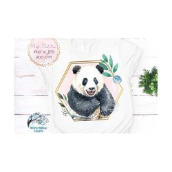 Panda Sublimation Png, Watercolor Panda PNG, Jpg, Panda Bear Sublimation File, Panda Shirt Design, Watercolor Animal Png