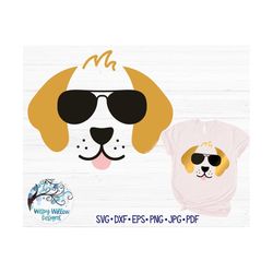 Golden Retriever Dog with Sunglasses SVG, Dog with Sunglasses SVG, Golden Retriever Svg, Cool Dog, Dog SVG, Kids Shirt S