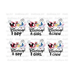 Bundle Birthday Crew Svg, Family Vacation Svg, Birthday Boy Girl Svg, Vacay Mode, Magical Kingdom, Svg, Png Files For Cr