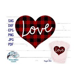 Plaid Love Heart SVG, Buffalo Plaid SVG, DXF, png, jpg, Buffalo Plaid, Love Heart, Valentine, Valentine's Day, Decal Fil