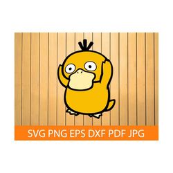 Psyduck SVG PNG DXF, Pokemon Svg, Psyduck Clipart, Psyduck Cut Files For Silhouette, Psyduck Files For Cricut, Psyduck V