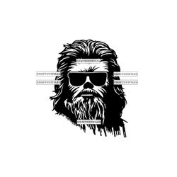 Chewbacca 2 SVG PNG DXF, Chewbacca with Sunglasses Svg, Cool Chewbacca Svg, Clipart, Files For Cricut, Cut Files For Sil