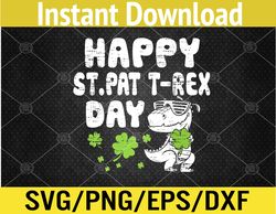 Happy St Pat Trex Day Dino St Patricks Day Toddler Boys Svg, Eps, Png, Dxf, Digital Download
