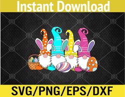 Easter Bunny Spring Gnome Easter Egg Hunting And Basket Svg, Eps, Png, Dxf, Digital Download