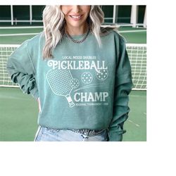 vintage pickleball comfort colors sweatshirt | retro pickleball champ shirt, pickleball, pickleball team hoodie, gift fo