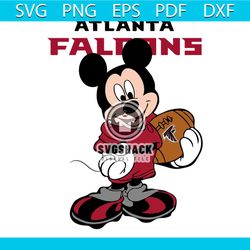 Atlanta Falcons Mickey NFL Svg, Sport Svg, Atlanta Falcons Svg, Falcons Svg, Falcons Mickey Svg, Falcons Fans Svg, Falco