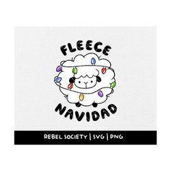 SVG - PNG Fleece Navidad Funny Sheep Wool Christmas Lights Shirt Design Cricut Cut File, Feliz Navidad Merry Christmas,