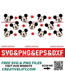 Mickey Mouse Libbey Can Glass SVG & PNG free cut files