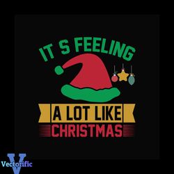 Its Feeling A Lot Like Christmas Svg, Christmas Svg, Ornament Svg, Christmas Yule Log