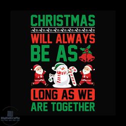 Christmas Will Always Be As Long As We Are Together Svg, Christmas Svg, Santa Svg