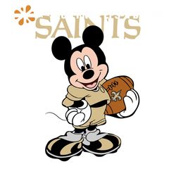 New Orleans Saints Mickey NFL Svg, Sport Svg, New Orleans Saints Svg, Saints Svg, Saints Mickey Svg, Saints Fans Svg, Sa
