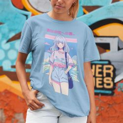 Pastel Retro Anime Tshirt  | Harajuku Streetwear | Japanese Streetwear | Plus Sized Anime Shirt, Anime Shirts, Manga Shi