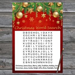 Christmas party games,Christmas Word Search Game Printable,Gold toys Christmas Trivia Game Cards