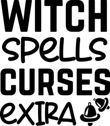 Witch spells curses extra Png, Halloween Png, Hocus pocus Png, Happy Halloween Png, Pumpkins Png, Ghost Png, Png file