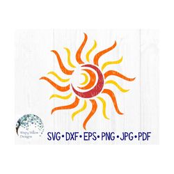 Sun SVG, DXF, png, eps, pdf, jpg, Celestial, Star, Summer, Digital Download File, Boho, Tribal, Cricut, Silhouette, Viny