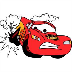 QualityPerfectionUS Digital Download - Cars Lightning McQueen - PNG, SVG File for Cricut, HTV, Instant Download